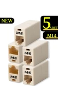 MN6 M14 kablo birleştirici/5 Adet-Cat5/5e-Cat6-uyumlu/lan kablosu Birleştirici Ara Aparatı - 1