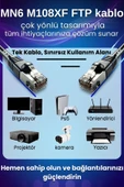 MN6 M108xf 50 Metre Internet Kablosu/ftp 0.60mm-cat6 Iki Kat Korumalı-iç Dış Mekan-50 M Ethernet Kablosu - 8