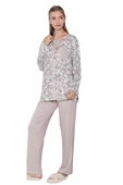Limissi Viskon Desenli Pijama Takımı - 1