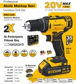 SGS5249 - 20 Volt 1.5 Amper Akülü Darbesiz Matkap Vidalama Seti Çift Akülü - 2