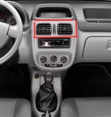 Hareketli Renault Clio Reno Yönlendirmeli  GRİ RENK 1 ÇİFT  Orta Kalorifer Fan Havalandırma Izgarası - 1