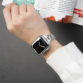 iiteeology Paslanmaz Çelik Kordon Uyumlu Apple Watch Kordon - 5
