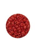 Dökme Cam Kum Boncuk Büyük Boy (6/0) 4 mm - 20 Gram - Koyu Kırmızı - BNC074 thumbnail 2