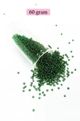 Dökme Cam Kum Boncuk (11/0) 2 mm - 60 Gram -  Şefaf Koyu Yeşil - BNC037 thumbnail 2