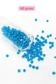 Dökme Cam Kum Boncuk Büyük Boy (6/0) 4 mm - 60 Gram - Açık Mavi - BNC142 thumbnail 1