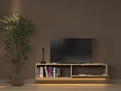 Rami Duvara Monte Led Işıklı, Dolaplı Tv Ünitesi - Tv Sehpası - Minifiksli - Atlantik Çam thumbnail 5