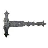 Antika Tarz Dekoratif Pirinç Kuyruklu Dövme Menteşe - 251x393 mm, Oksit - 1