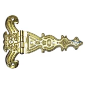 Dekoratif, Sac Tek Kuyruklu Menteşe - 69x102 mm, Büyük, Sarı, 1 Adet - 1