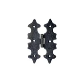 Antika Tarz Dekoratif Pirinç Lale Menteşe - 104x77 mm, Oksit - 1