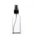 50ml PE şeffaf şişe siyah sprey başlık, 12 adet, dezenfektan şişesi, plastik şişe, medikal şişe, boş şişe, parmak sprey başlık, spreyli şişe - 1