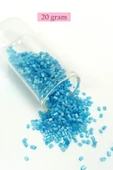 Kesme Cam Boncuk 2mm - 20 Gram - Mat Mavi -BNC338 thumbnail 1