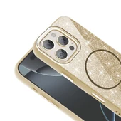 iPhone 16 Pro Max Kılıf Magsafe Şarj Özellikli Parlayan Simli Okso Kapak thumbnail 3