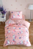 Upstyle Çocuklar İçin Tek Kişilik Nevresim Seti  Canlı Açık Pembe - 1