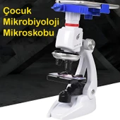 ANAWAY shopping Mobil Uyumlu Eğitici Mikroskop Seti, Çocuk mikroskopu, bilimsel mikroskop oyuncak, LED aydınlatmalı, 100X 400X 1200X büyütme ,12 Adet Biyolojik Örnek Hediye - 1