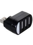 Usb 2.0 Çoklu Hub Ayırıcı 3 Port 180 Derece Dönebilir Usb Çoğaltıcı Çoklayıcı Bilgisayarlar İçin - 1
