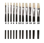 Brons Yağlı ve Akrilik Boya Fırçası No:8 - 3 adet - 1