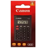 Canon AS-8 Siyah 8 Haneli Kapaklı Cep Tipi Hesap Makinesi - 2
