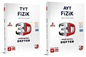 3D Yayınları 2024 Tyt Ayt Fizik Video Destekli Defter Seti 2 Kitap - 1