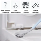 Golf Tasarımlı Silikon WC Klozet Mutfak Temizlik Fırçası Kanca Hediyeli - 2