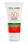 SOLARIS Yağlı Cilt Tipleri Için Mat Bitişli Yaşlanma Karşıtı Jel Güneş Kremi Spf 50 (50 ML) - 1