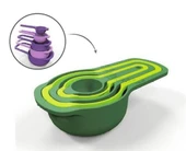 Pratik Ölçü Kaşığı Kabı 5li Şeker Baharat Sıvı Ölçer Aparat thumbnail 2