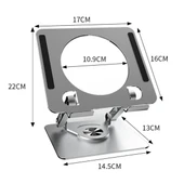 360 Derece Dönebilen Yükseltilmiş Masaüstü Ayarlanabilir  Metal Tablet Standı - 4