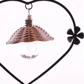 Pilli Işıklı Romantik Çift Tema Büyük Boy Dekoratif Ahşap Biblo thumbnail 2