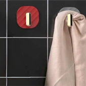 2li Yapışkanlı Retro Askılık Dolap Kapak Kulpu Kırmızı - 2