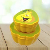 2'li İç İçe Geçebilen Armut Model Saklama ve Beslenme Kabı Seti (550 ml + 250 ml) thumbnail 1