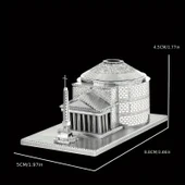DIY 3D Metal Puzzle Bulmaca Roma Tapınağı Model Seti 14+ yaş üstü Hediyelik model - 2