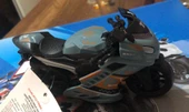 Oyuncak Sürtmeli Polis Motorsikleti 15 cm Haki Gri Model Motorsiklet - 2