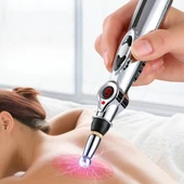 2 Farklı Başlıklı Elektronik Akupunktur Meridyen Enerji Masaj Kalemi - 5