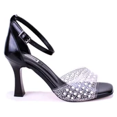 Dagoster DZA07-928475 Siyah Topuklu Abiye Kadın Ayakkabı - 2