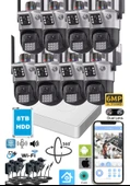 8 Kameralı 8TB HDD li Güvenlik Kamera Sistemi Hareketli Kablosuz akıllı Xmeye - 1