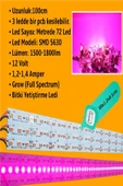 Digielektro Kasalı Şeffaf Kapaklı Grow LED 12V 5630 Full Spectrum Bitki Yetiştirme Ledi 100CM - 3