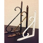 Ersa Ferforje Dekoratif Raf Altı Raf Ayağı Beyaz 135 x 190 mm - 2