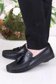Pierre Cardin 25101 Siyah Hakiki Deri Erkek Babet Loafer Erkek Ayakkabı thumbnail 3