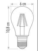 (4 Adet) Cata CT-4218 8W (60W) 3000K (Sarı Işık) Dim Edilebilir E27 Duylu (Kalın Duy) Led Filament Ampul - 4