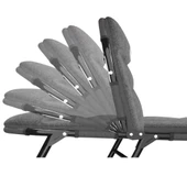 SUNUP SN-26974 TAŞINABİLİR AYARLANABİLİR 5 KADEME SÜNGER KAMP YATAK ŞEZLONG (AÇIK GRİ) - 2