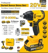 SGS5502 - 1/2 - 20 Volt 4 Amper 330 Nm Tork Akülü Darbeli Somun Sıkma Sökme Makina Seti Çift Akülü - 2