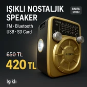 Işıklı Nostaljik Speaker Fm Bluetooth Usb Sd Card YST-212 - 1