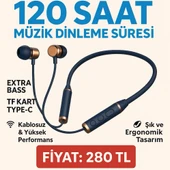 ARBAKS BLUETOOTH KULAKLIK 120 Saat Müzik Dinleme Süresi - 1