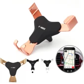 Havalandırma Oto Araç İçi Telefon Tutucu (Gold - Rose Gold) V-MMS - 1