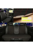 Araba Terletmez Ergonomik Koltuk Minderi (7 PARÇA) - 5 Koltuk Tam Set Siyah Turuncu thumbnail 1