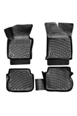 Volkswagen Caddy Panelvan (2 PARÇA) 2010-2015 3d Siyah Kokusuz Havuzulu Paspas Takımı - 1