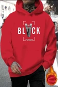 Black Baskılı  Pamuklu Oversize Sweatshirt thumbnail 4