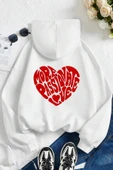 More Love Baskılı  Pamuklu Oversize Sweatshirt thumbnail 1