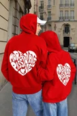 More Love Baskılı  Pamuklu Oversize Sweatshirt thumbnail 5