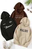 3'lu Paket Baskılı Oversize Unisex Sweatshirt - 7