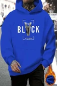 Black Baskılı  Pamuklu Oversize Sweatshirt thumbnail 10